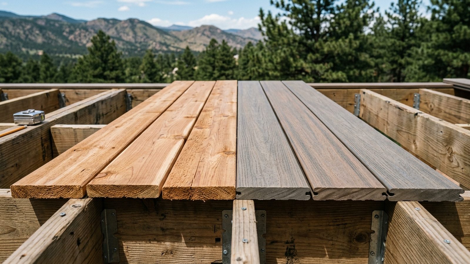 A comparison of natural wood and composite decking materials